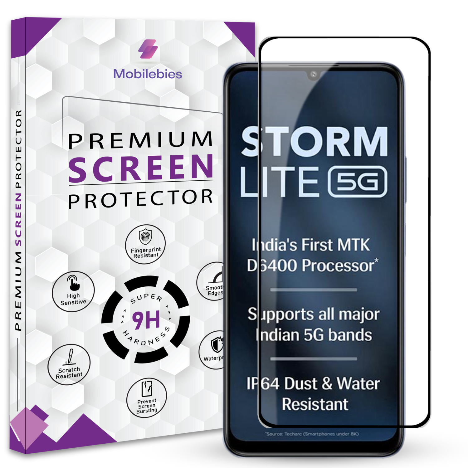 Tempered Glass for Lava Storm Lite 5G Premium Screen Protector Guard Main image