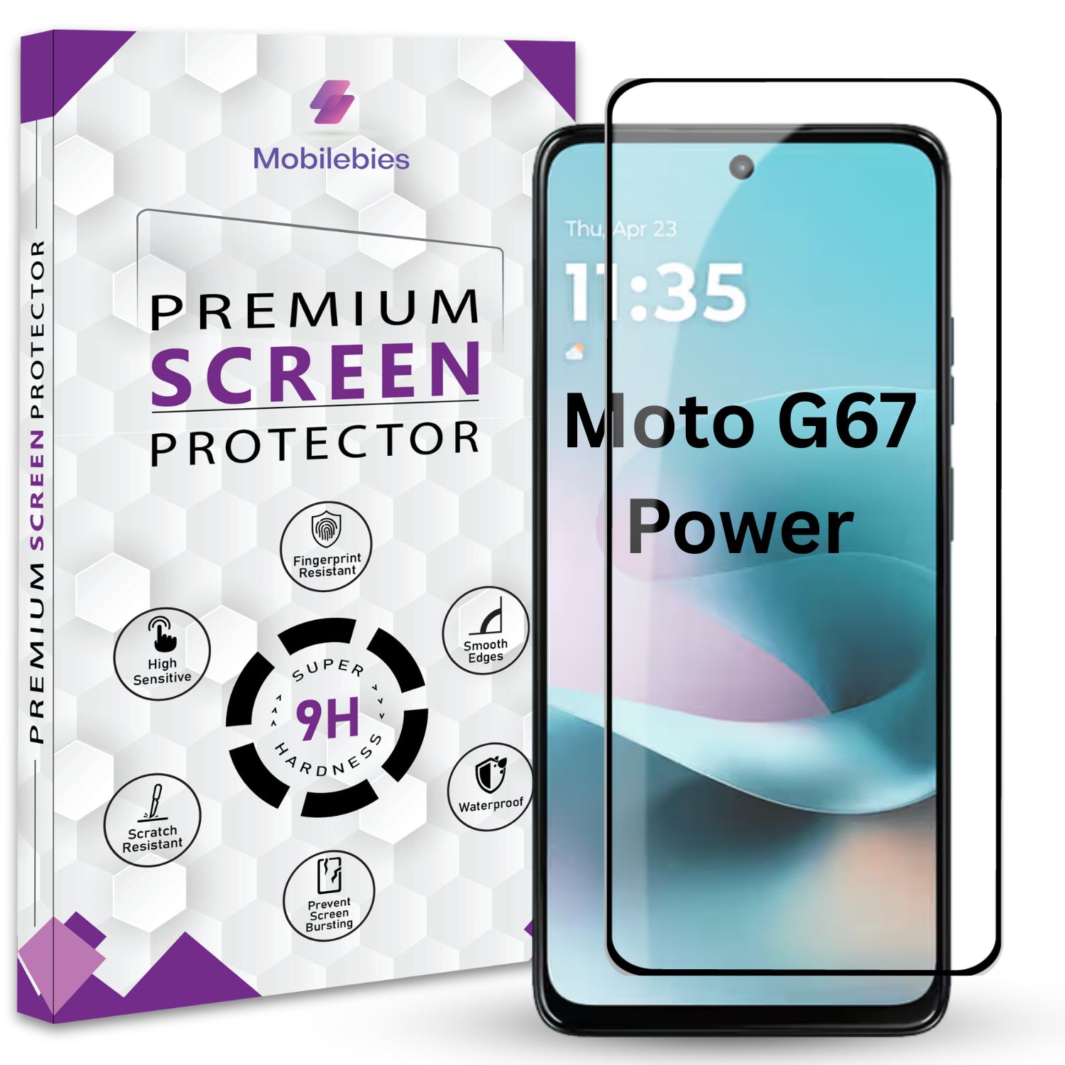 Tempered Glass for Motorola G67 Power Premium Screen Protector Guard Main image