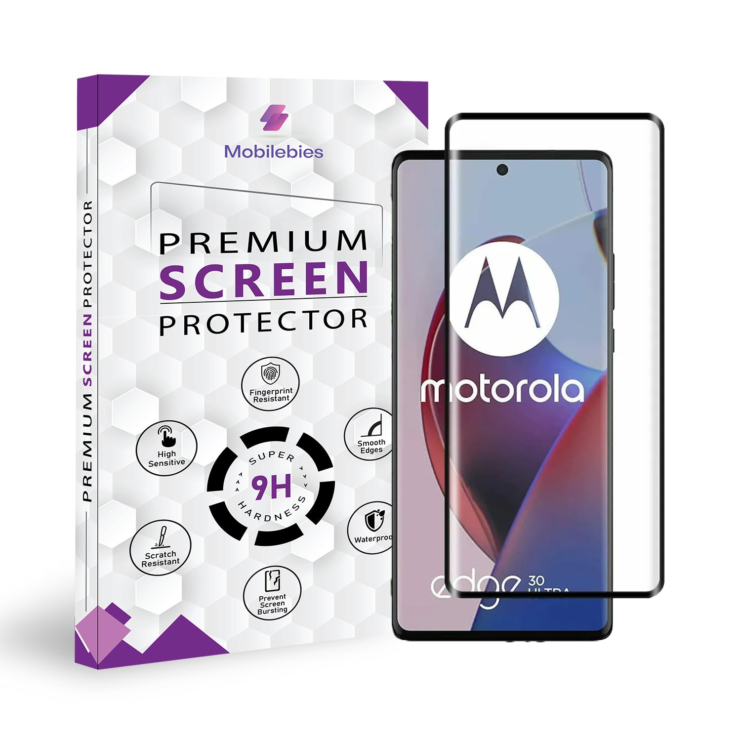 Motorola Edge 30 Ultra Full Glue Curved Screen Protector Main image