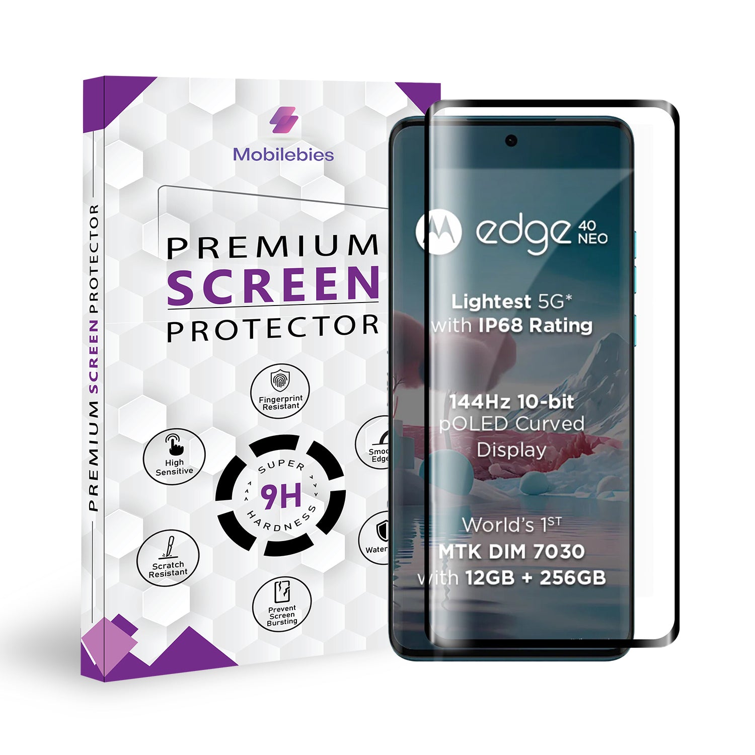 Motorola Moto Edge 40 / Moto Edge 40 Pro/ Moto Edge 40 Neo 5G Full Glue Curved Screen Protector Main image