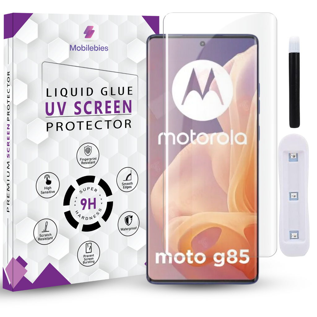 Tempered Glass For MotoRola G85 Premium HD+ UV Glass Screen Protector Guard