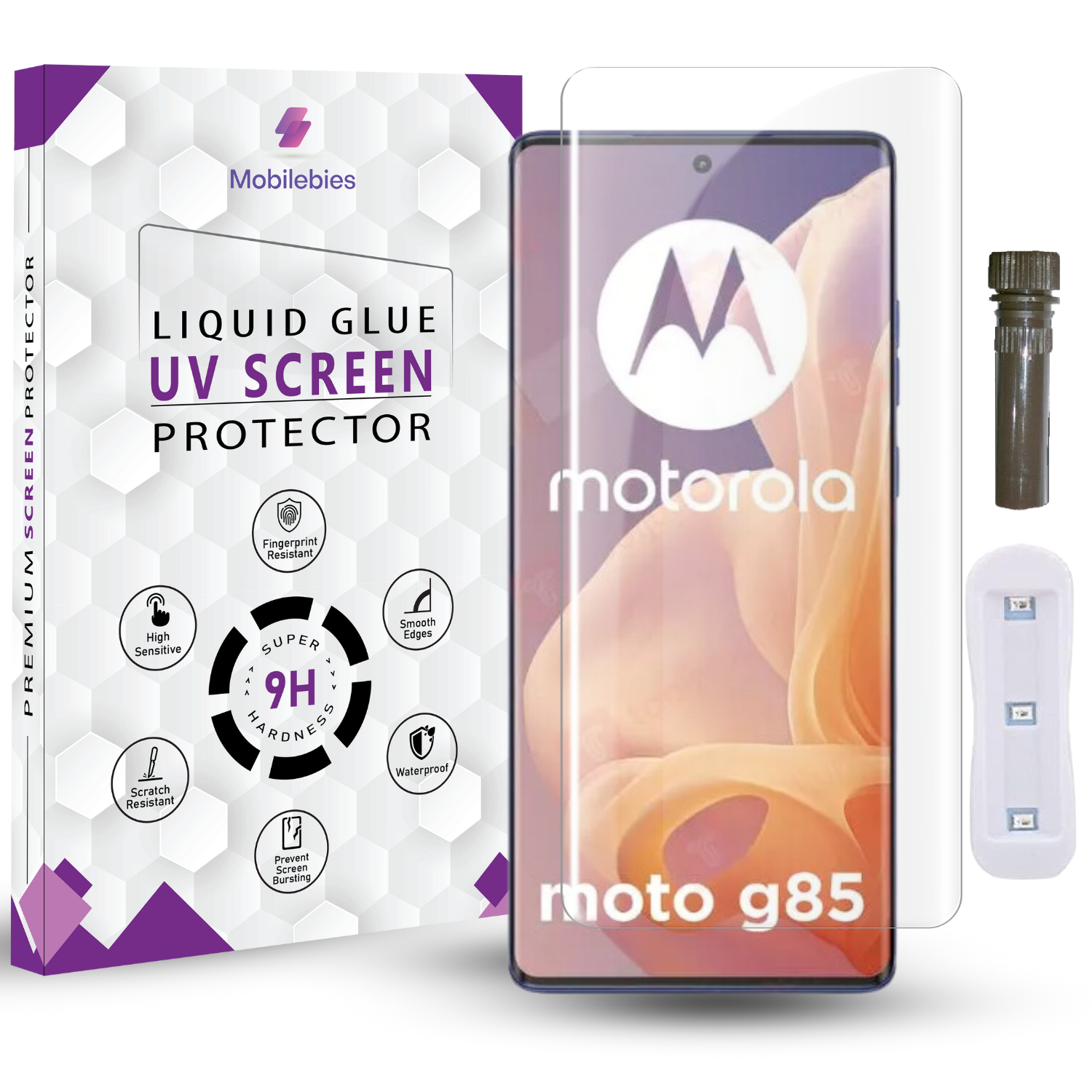 Tempered Glass For Motorola G85 Advanced HD+ UV Glass Screen Protector Guard Main image