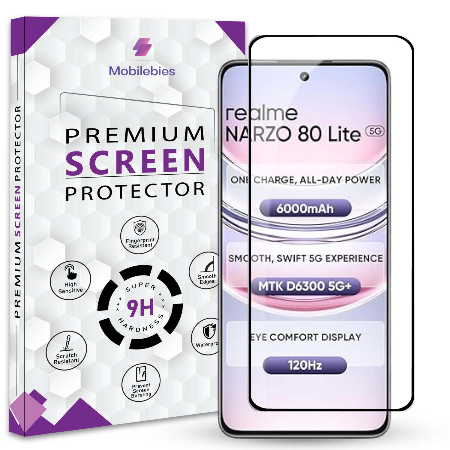 Tempered Glass for Realme Narzo 80 Lite 5G Premium Screen Protector Guard Main image