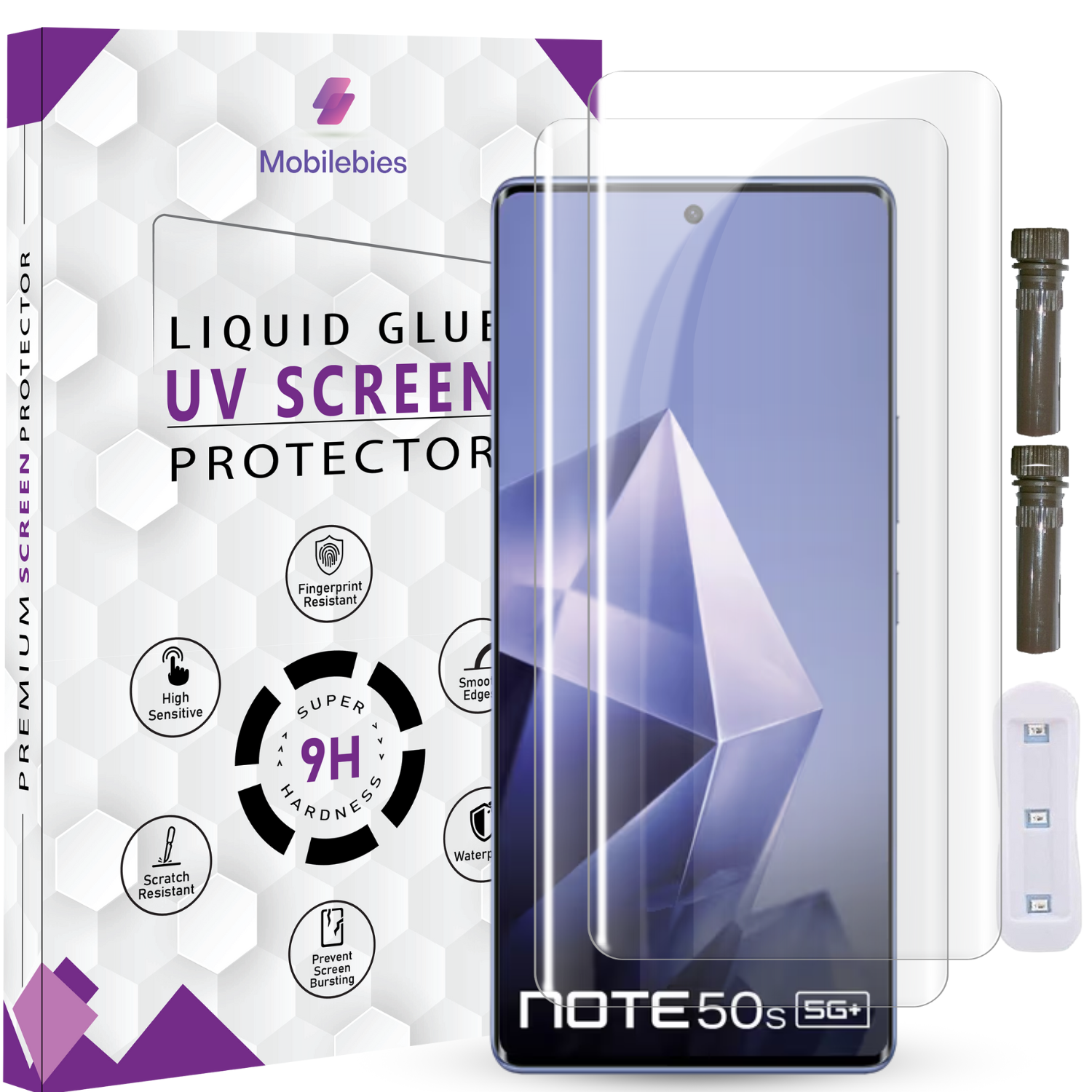 Tempered Glass For infinix Note 50s Advanced HD+ UV Glass Screen Protector Guard