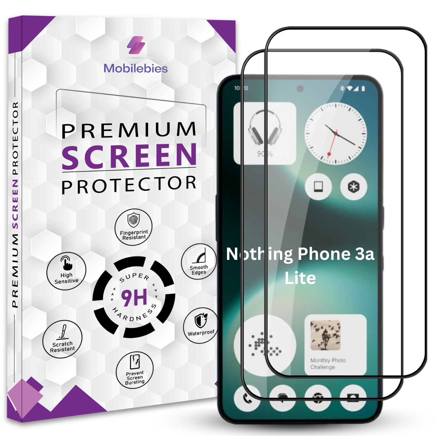 Tempered Glass for Nothing Phone 3a Lite Premium Screen Protector Guard Secondary image