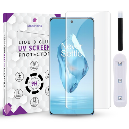 Tempered Glass For Oneplus12R Premium HD+ UV Glass Screen Protector Guard