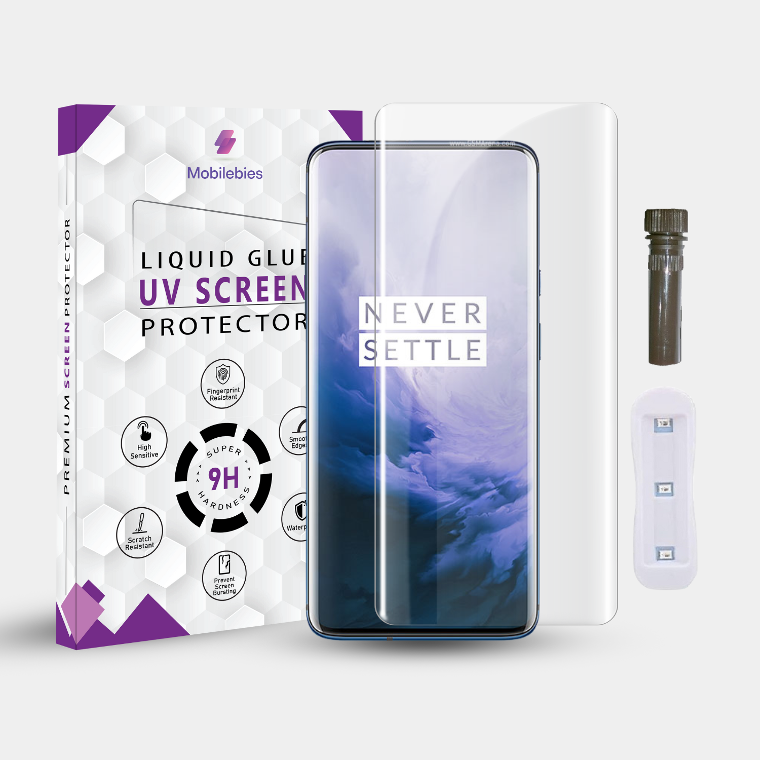 Tempered Glass For Oneplus 7 Pro Advanced HD+ UV Glass Screen Protector Guard Main image
