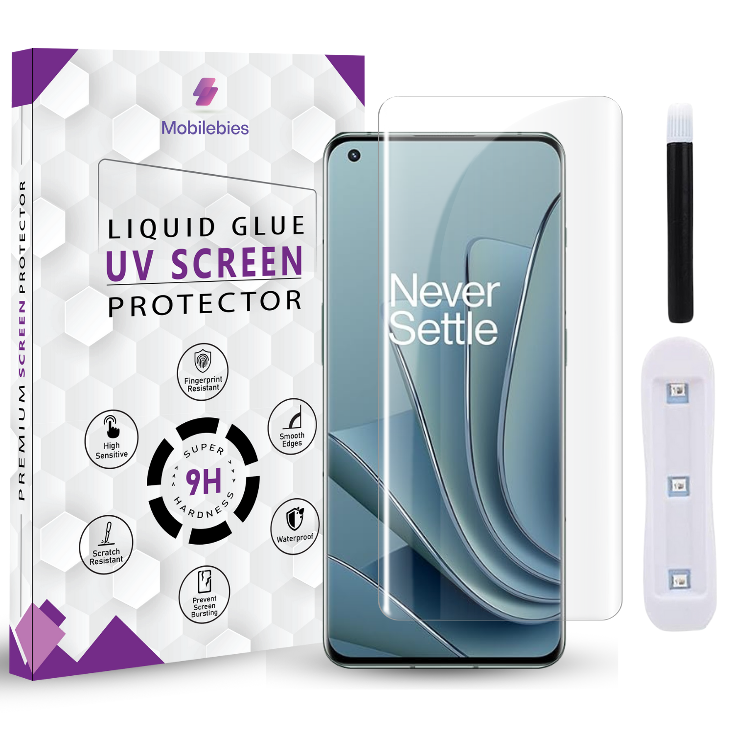 Tempered Glass For Oneplus 10 Pro Premium HD+ UV Glass Screen Protector Guard Main image