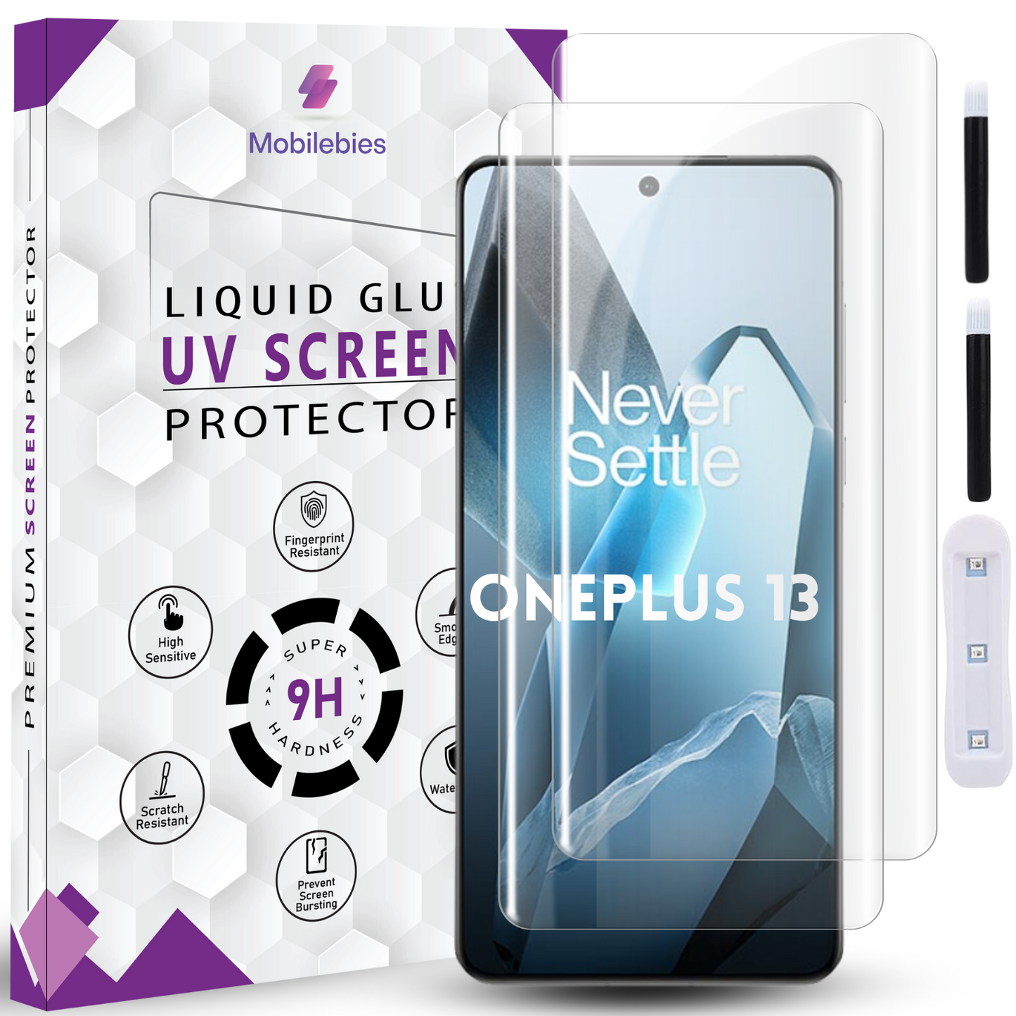 Tempered Glass For Oneplus13 Premium HD+ UV Glass Screen Protector Guard