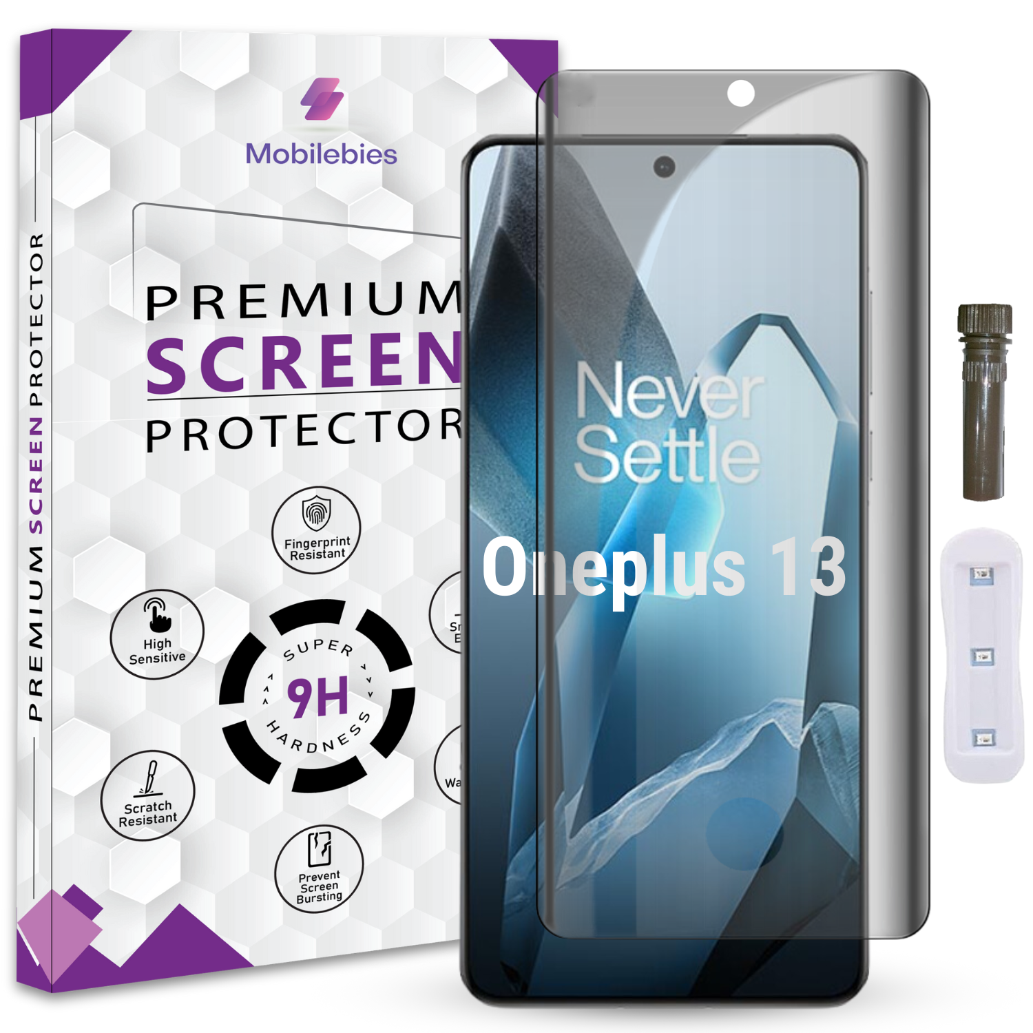 Mobilebies Oneplus 13 Advanced HD+ UV Privacy Tempered Glass Screen Protector Guard Main image