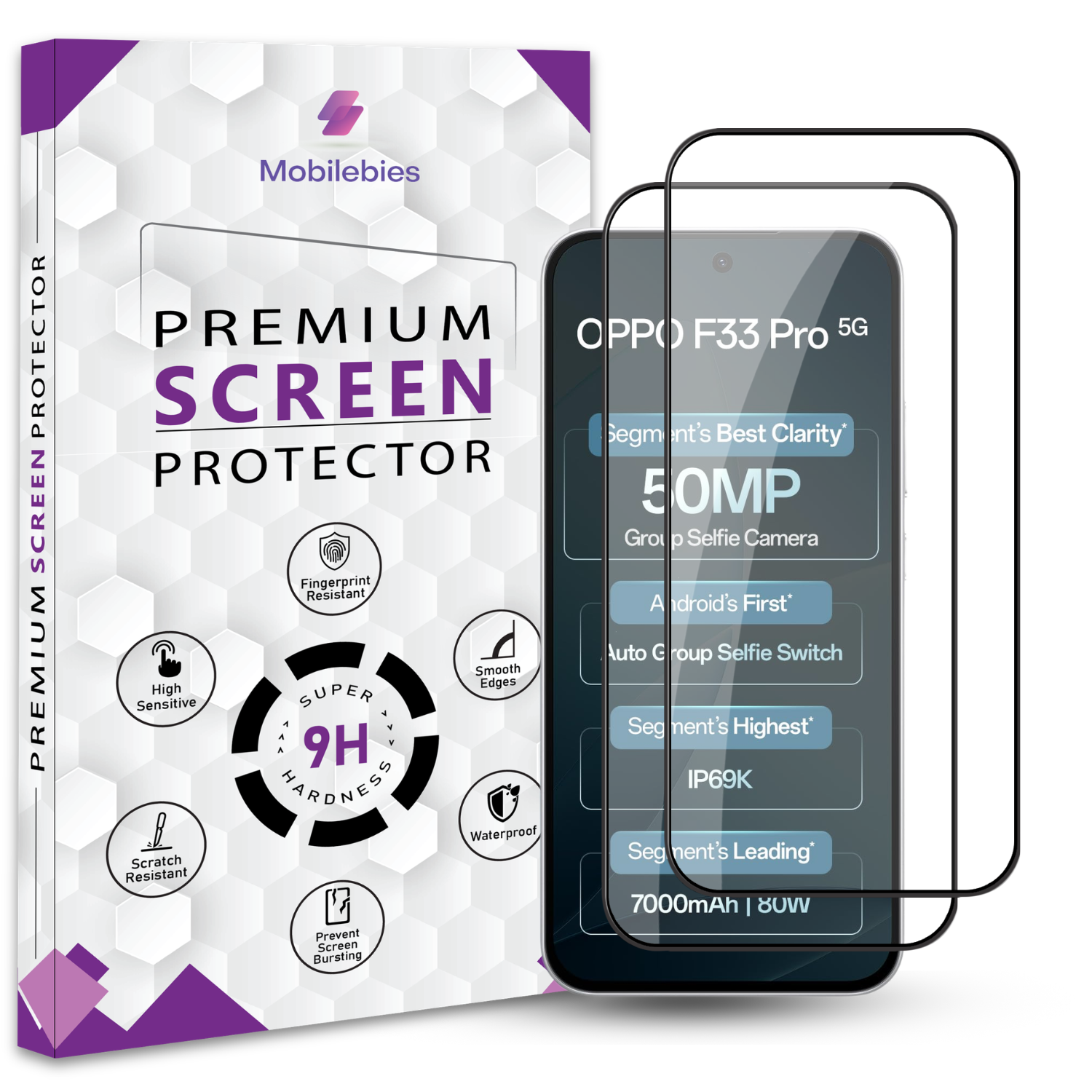 Oppo F33 Pro OG Premium Screen Protector Secondary image