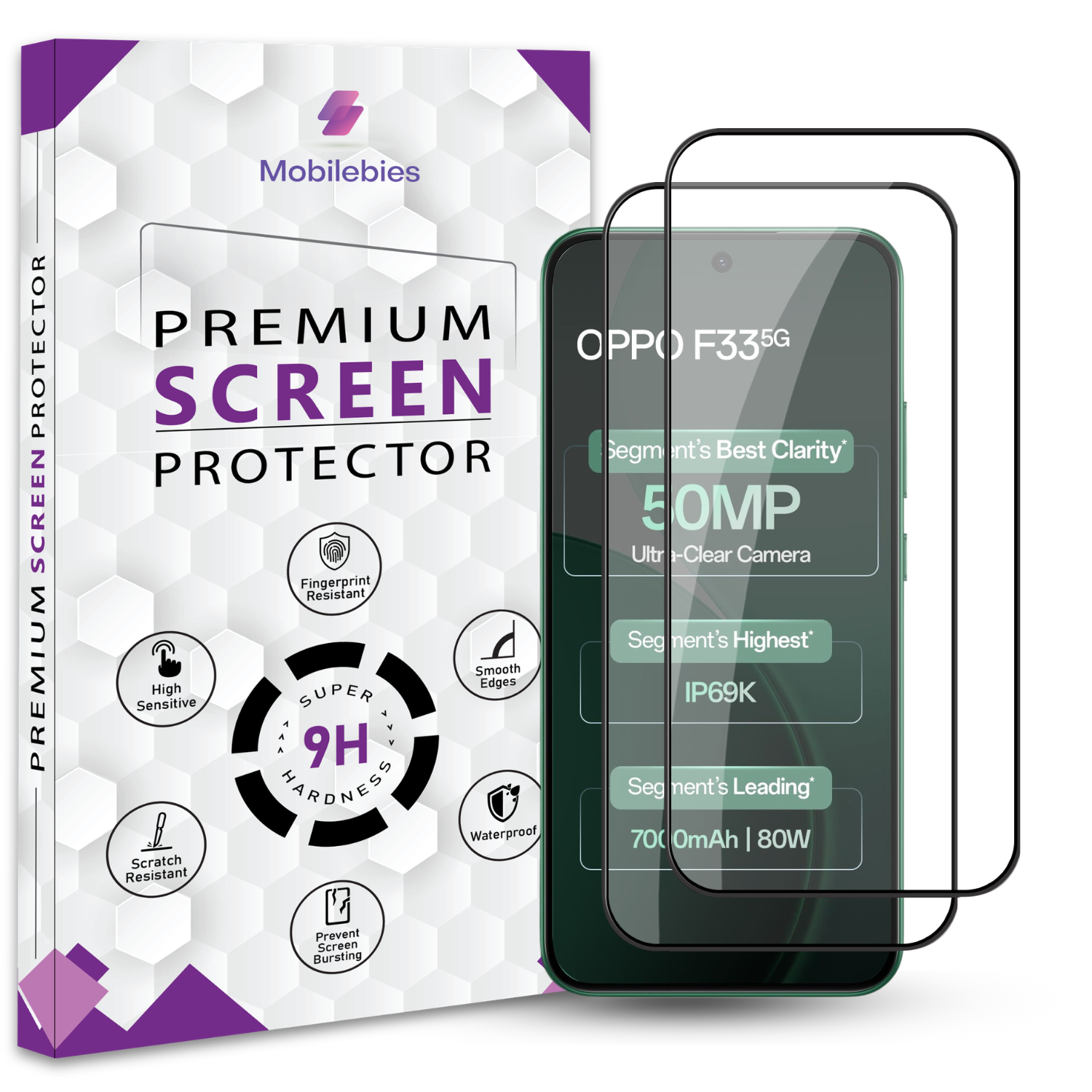 Oppo F33 OG Premium Screen Protector Secondary image