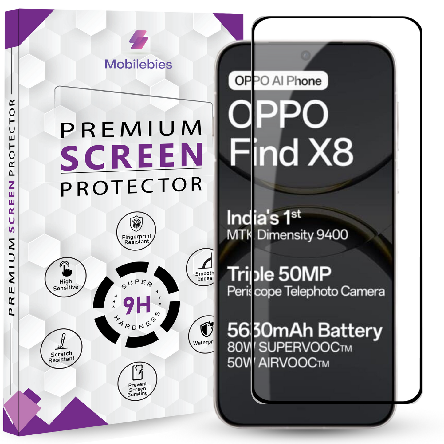 Tempered Glass for Oppo Find X8 Premium Screen Protector Guard