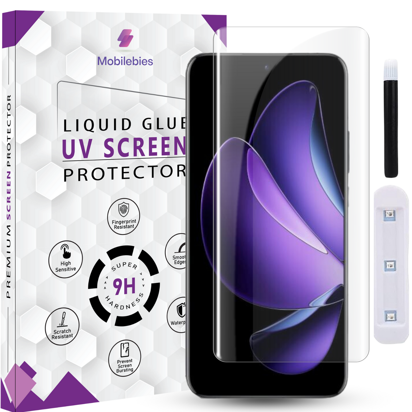 Tempered Glass For Oppo Reno 13 Pro Premium HD+ UV Glass Screen Protector Guard