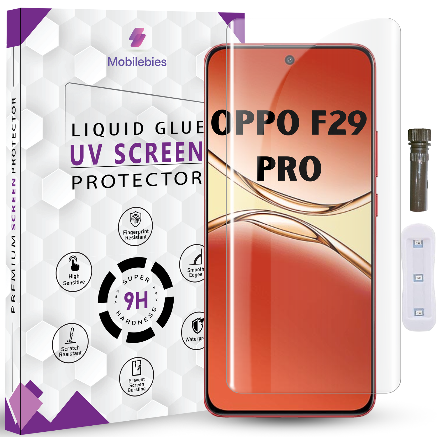 Tempered Glass For Oppo F29 Pro Advanced HD+ UV Glass Screen Protector Guard Main image