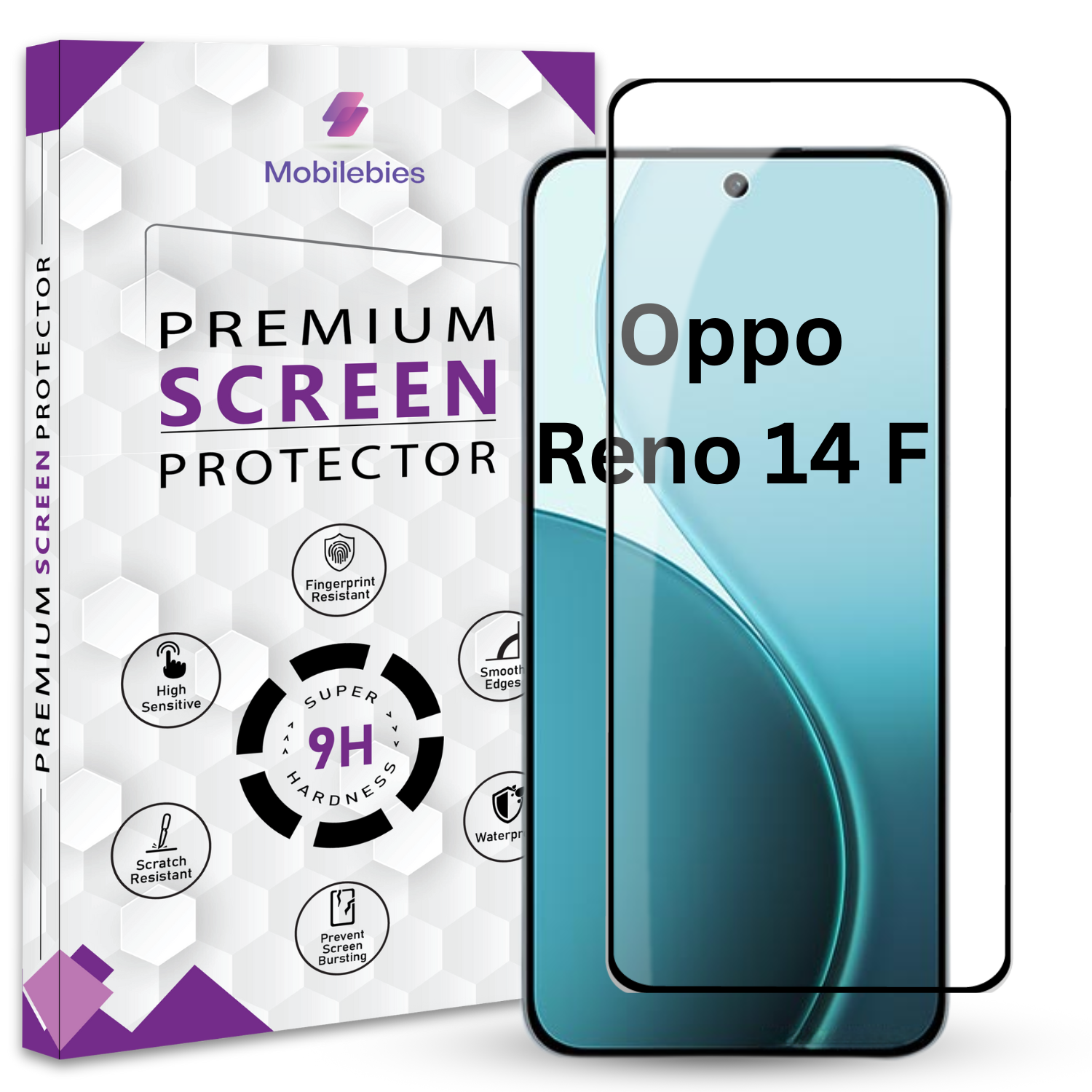 Tempered Glass for Oppo Reno 14 F Premium Screen Protector Guard Main image