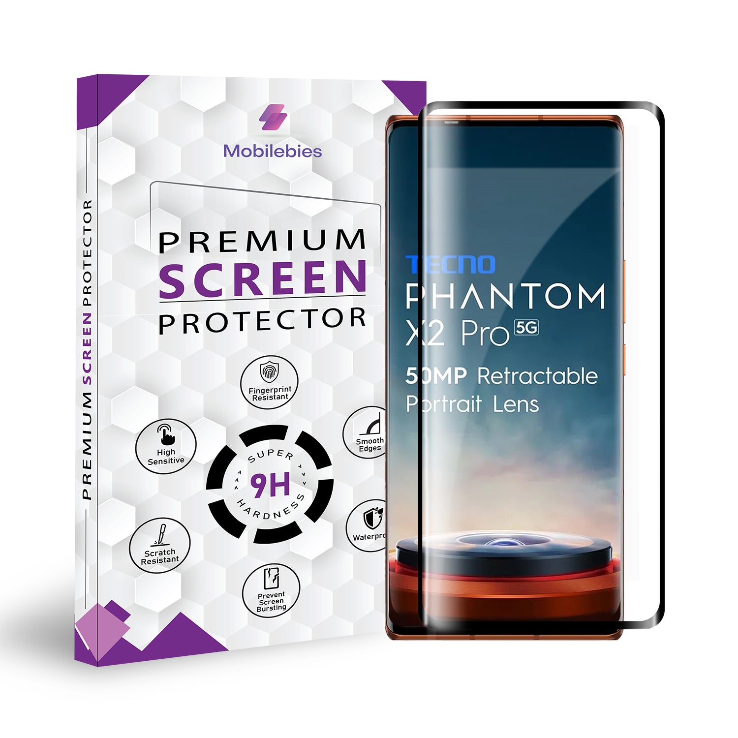 Phantom X2 Pro Full Glue Curved Screen Protector Tempered Glass Main image