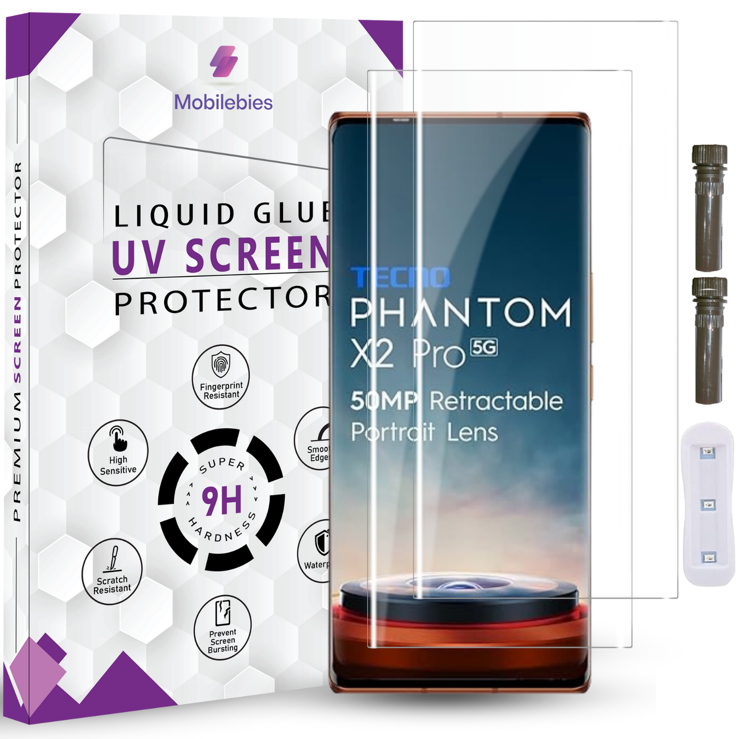 Tempered Glass For Phantom X2 Pro Advanced HD+ UV Glass Screen Protector Guard