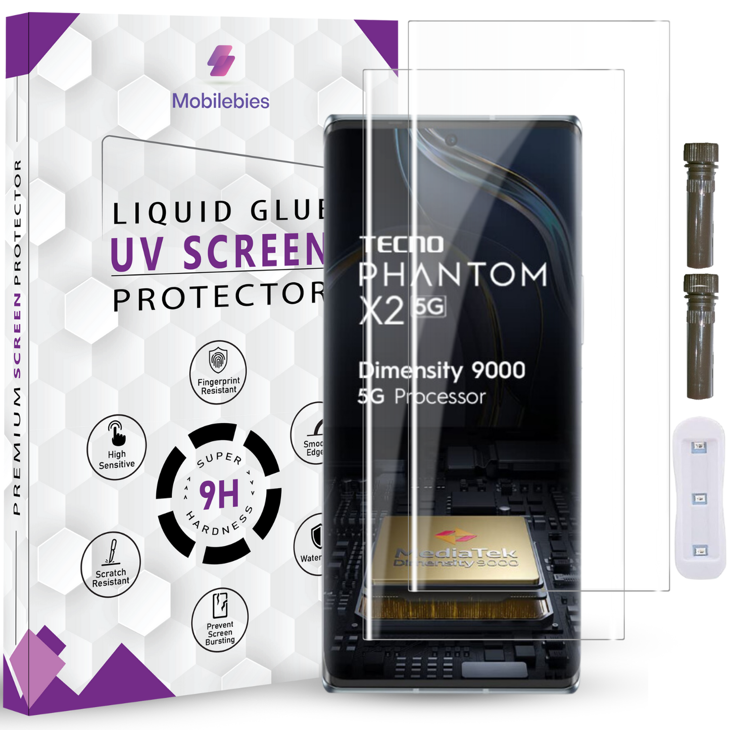 Tempered Glass For Phantom X2 Advanced HD+ UV Glass Screen Protector Guard