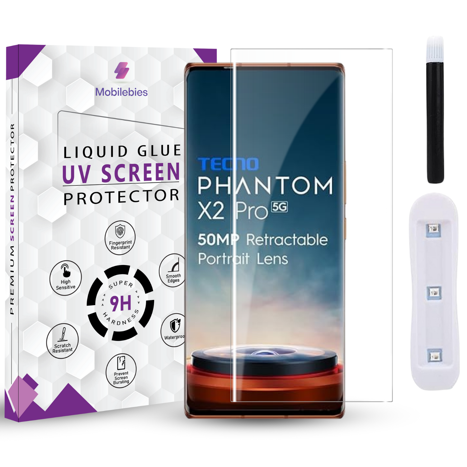 Tempered Glass For Phantom X2 Pro Premium HD+ UV Glass Screen Protector Guard