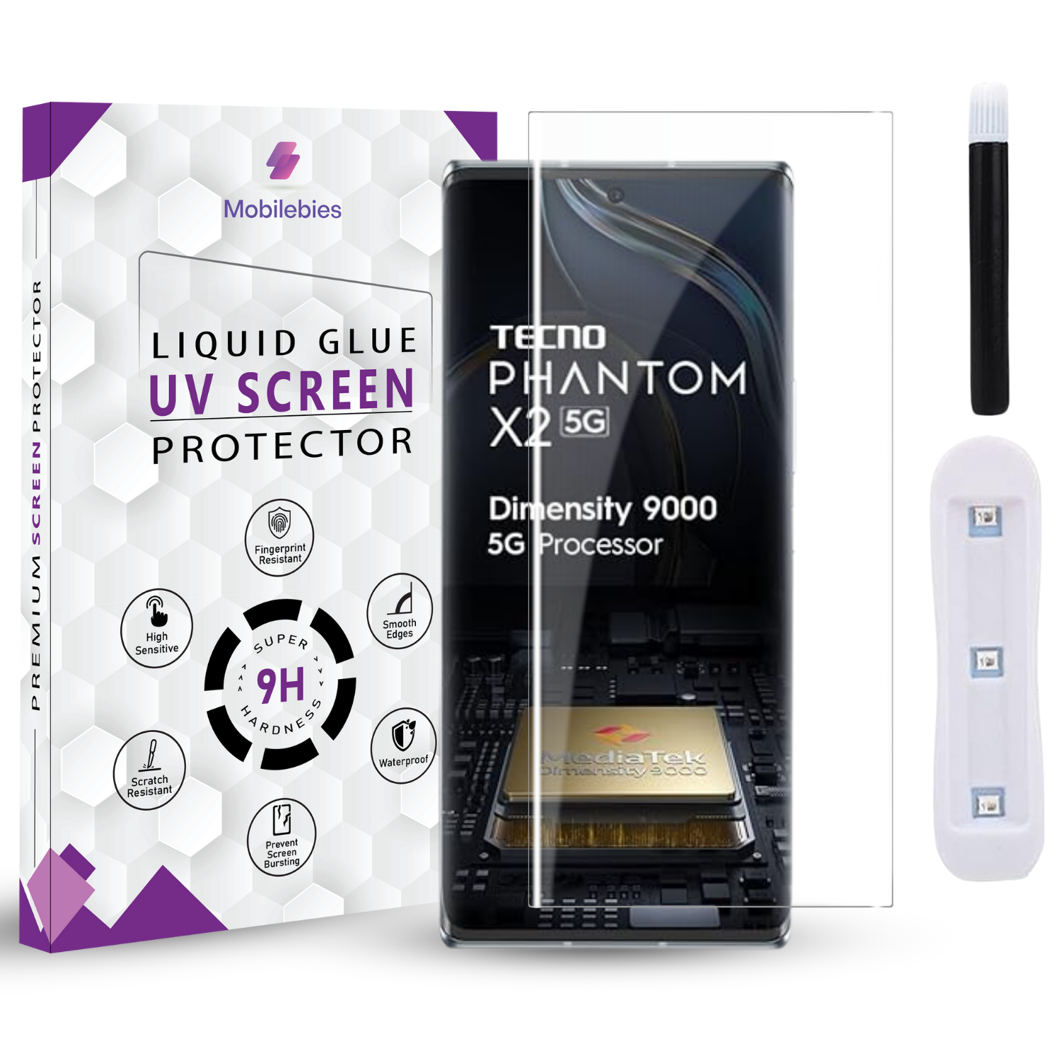 Tempered Glass For Phantom X2 Premium HD+ UV Glass Screen Protector Guard Main image
