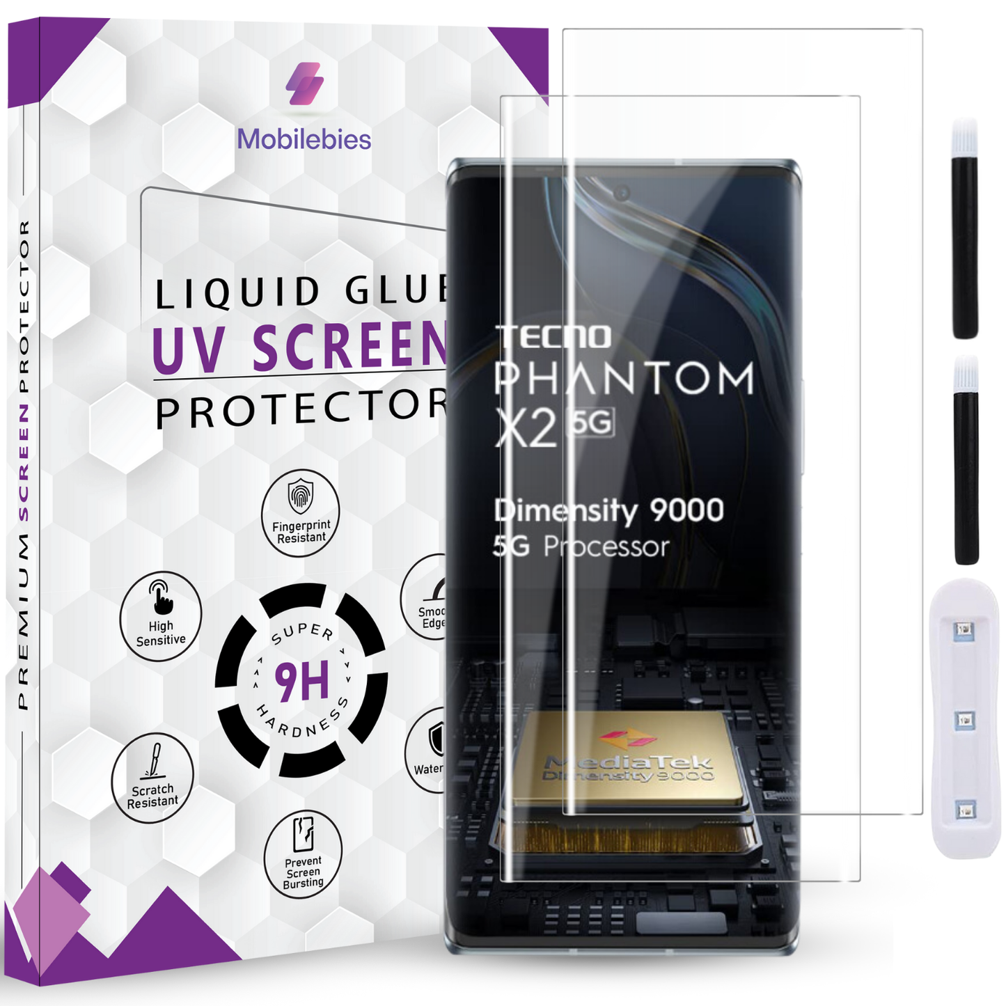 Tempered Glass For Phantom X2 Premium HD+ UV Glass Screen Protector Guard