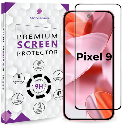 Google Pixel 9 / Google Pixel 9 Pro Full Glue Screen Protector Tempered Glass