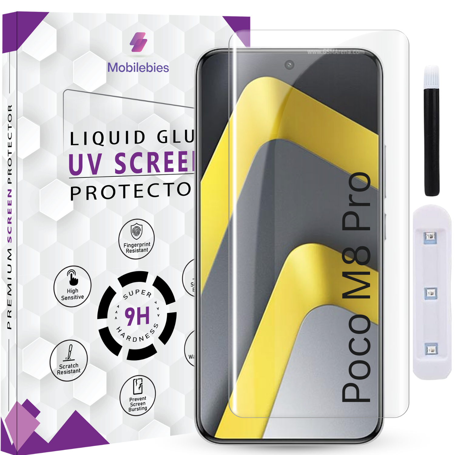 Poco M8 Pro Premium HD+ UV Glass Screen Protector Main image