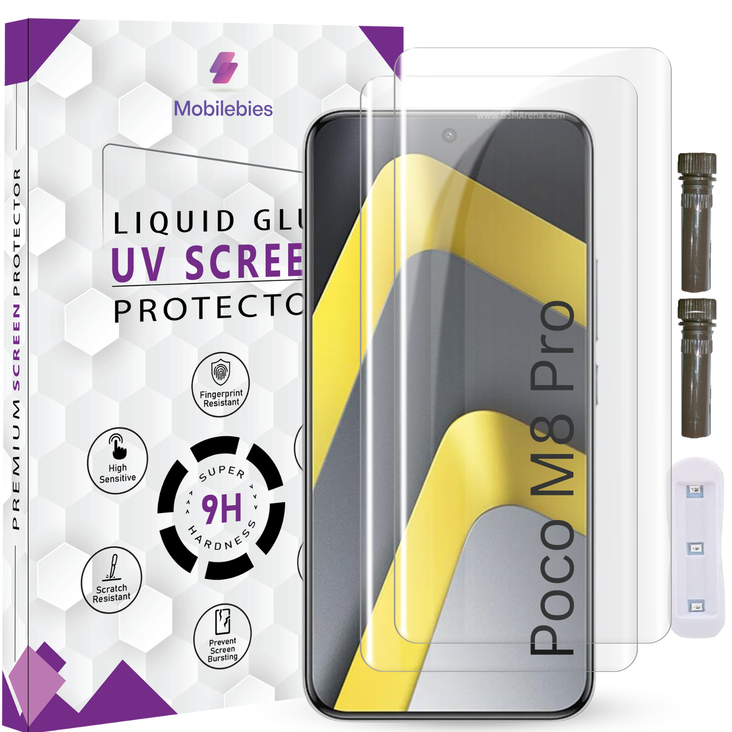 Poco M8 Pro Advanced HD+ UV Glass Screen Protector Secondary image