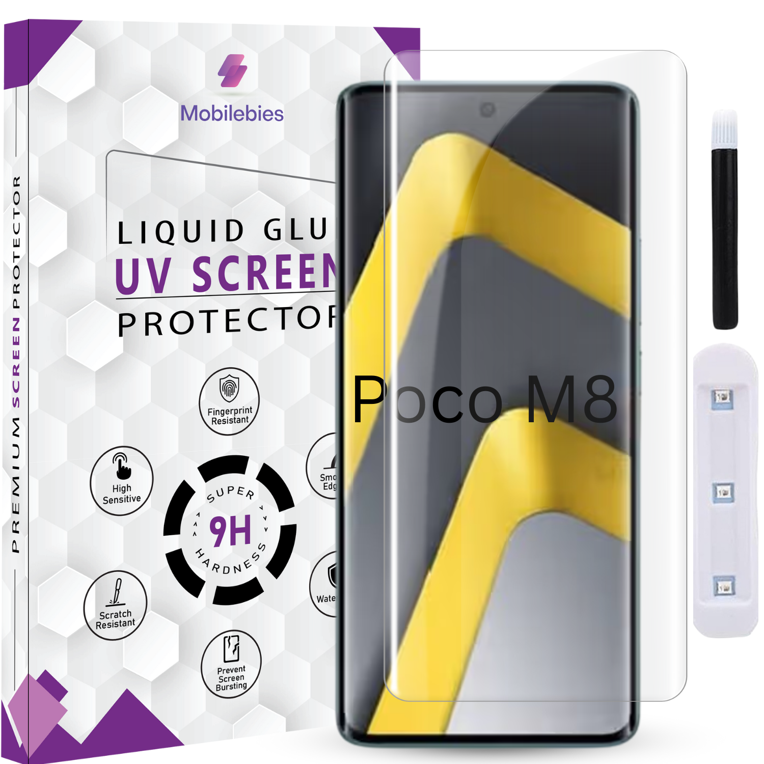 Poco M8 Premium HD+ UV Glass Screen Protector Main image