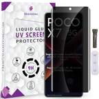 Mobilebies Poco X7 UVPrivacy Tempered Glass Screen Protector Guard