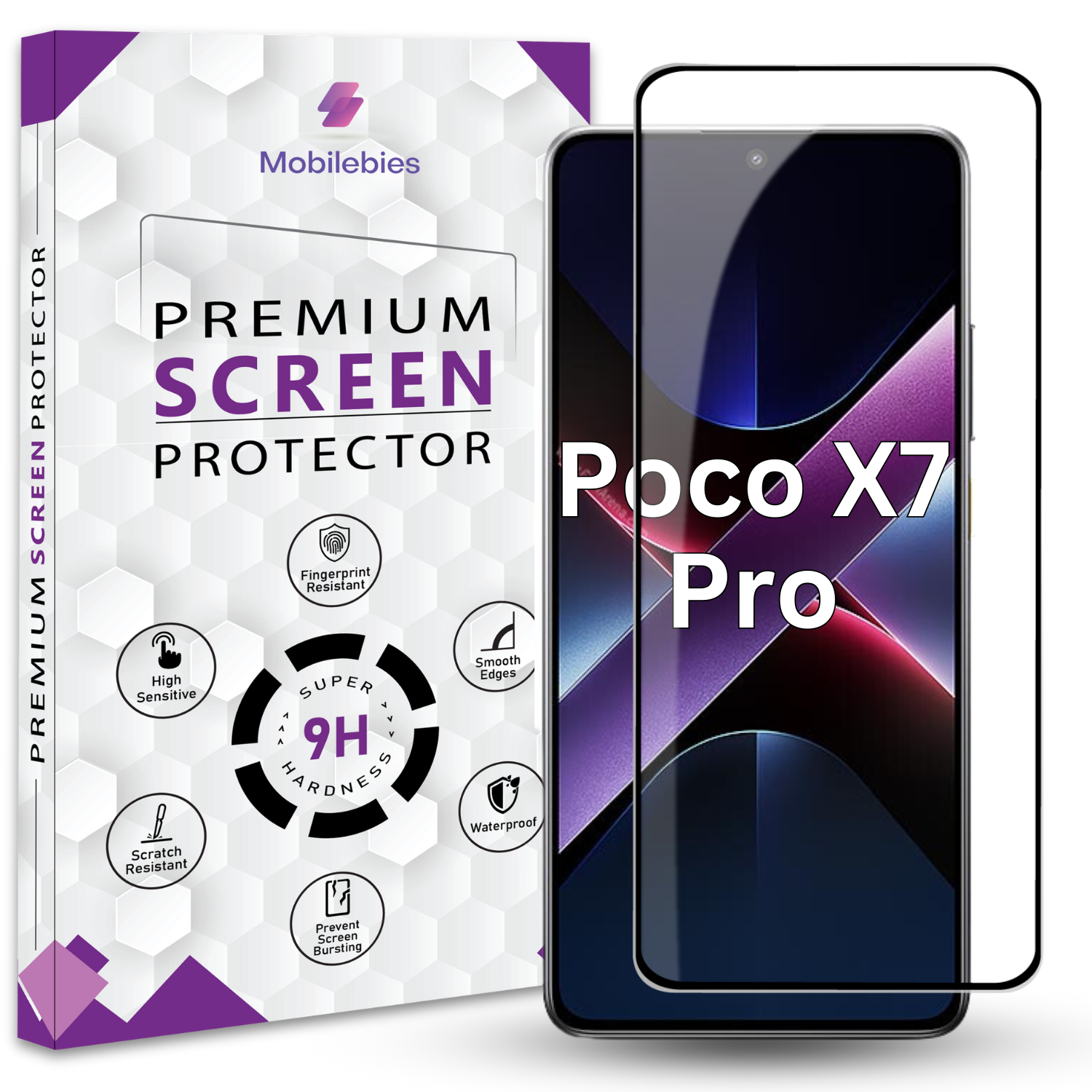 Tempered Glass for Poco X7 Pro Premium Screen Protector Guard