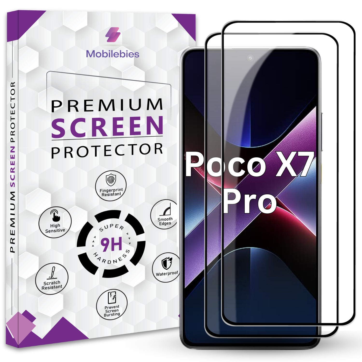 Tempered Glass for Poco X7 Pro Premium Screen Protector Guard