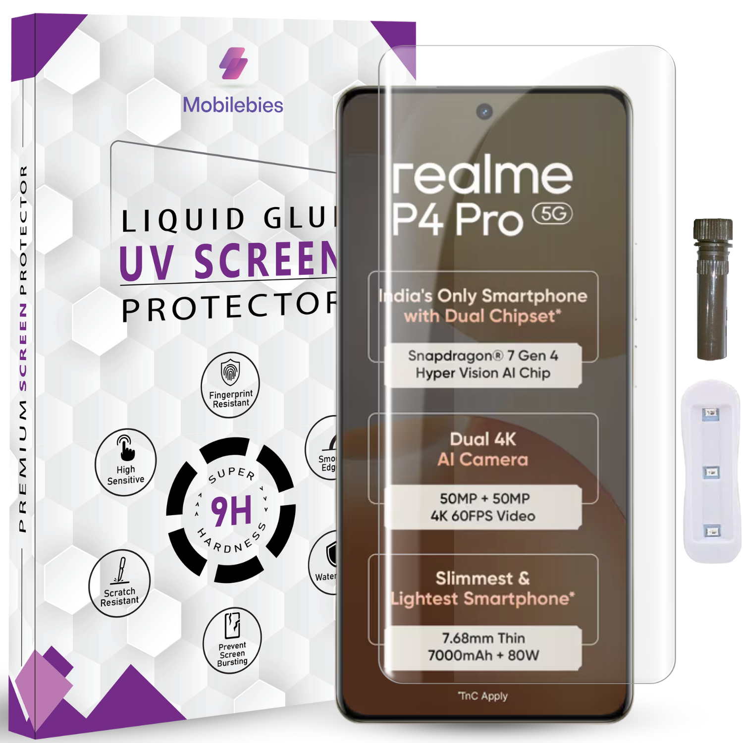 Tempered Glass For Realme P4 Pro 5G Advanced HD+ UV Glass Screen Protector Guard Main image