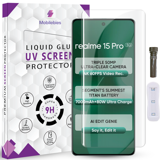 Tempered Glass For Realme 15 Pro Advanced HD+ UV Glass Screen Protector Guard