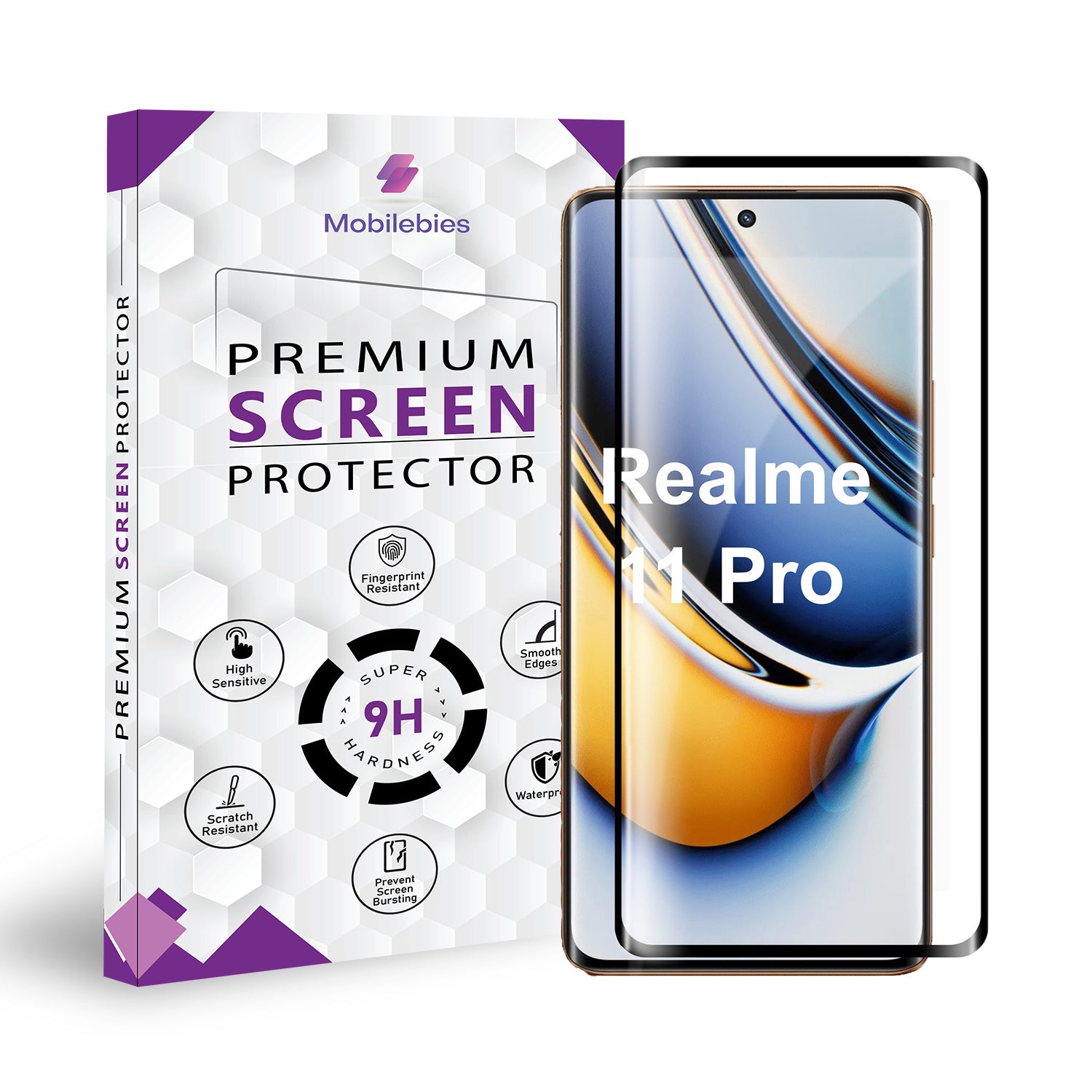 Realme 11 Pro Full Glue Curved Screen Protector Main image