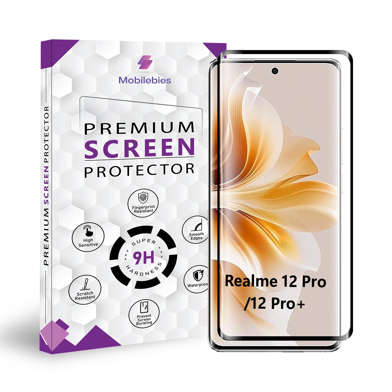 Realme 12 Pro / Realme 12 Pro+ Full Glue Curved Screen Protector Main image