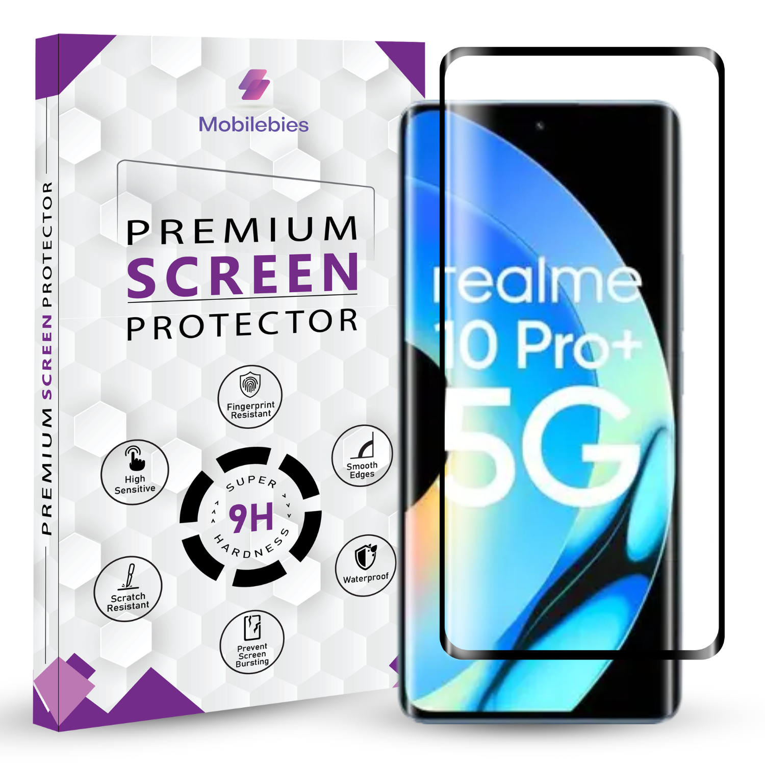 Realme 10 Pro Plus Full Glue Screen Protector Main image