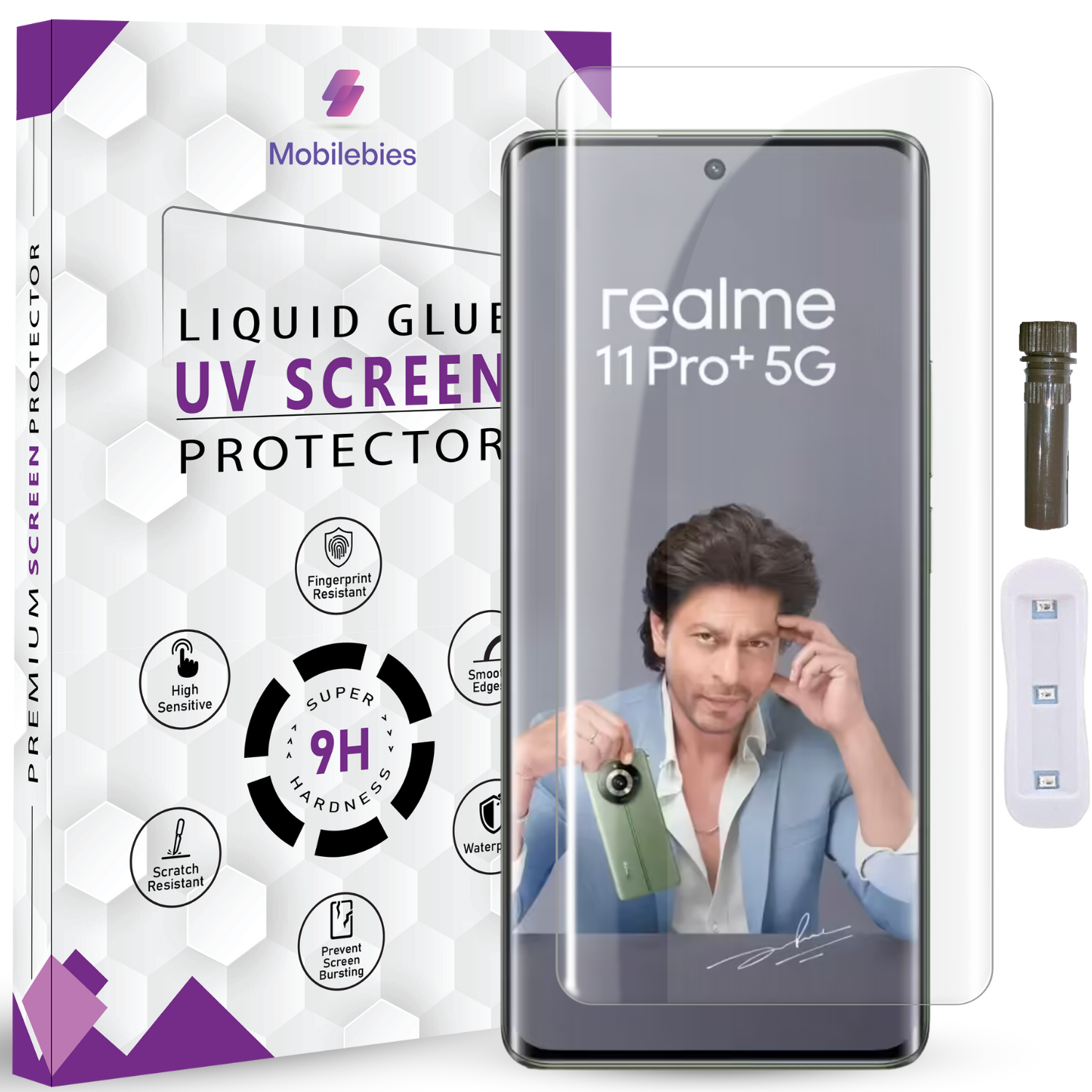 Tempered Glass For Realme 11 Pro Plus Advanced HD+ UV Glass Screen Protector Guard Main image