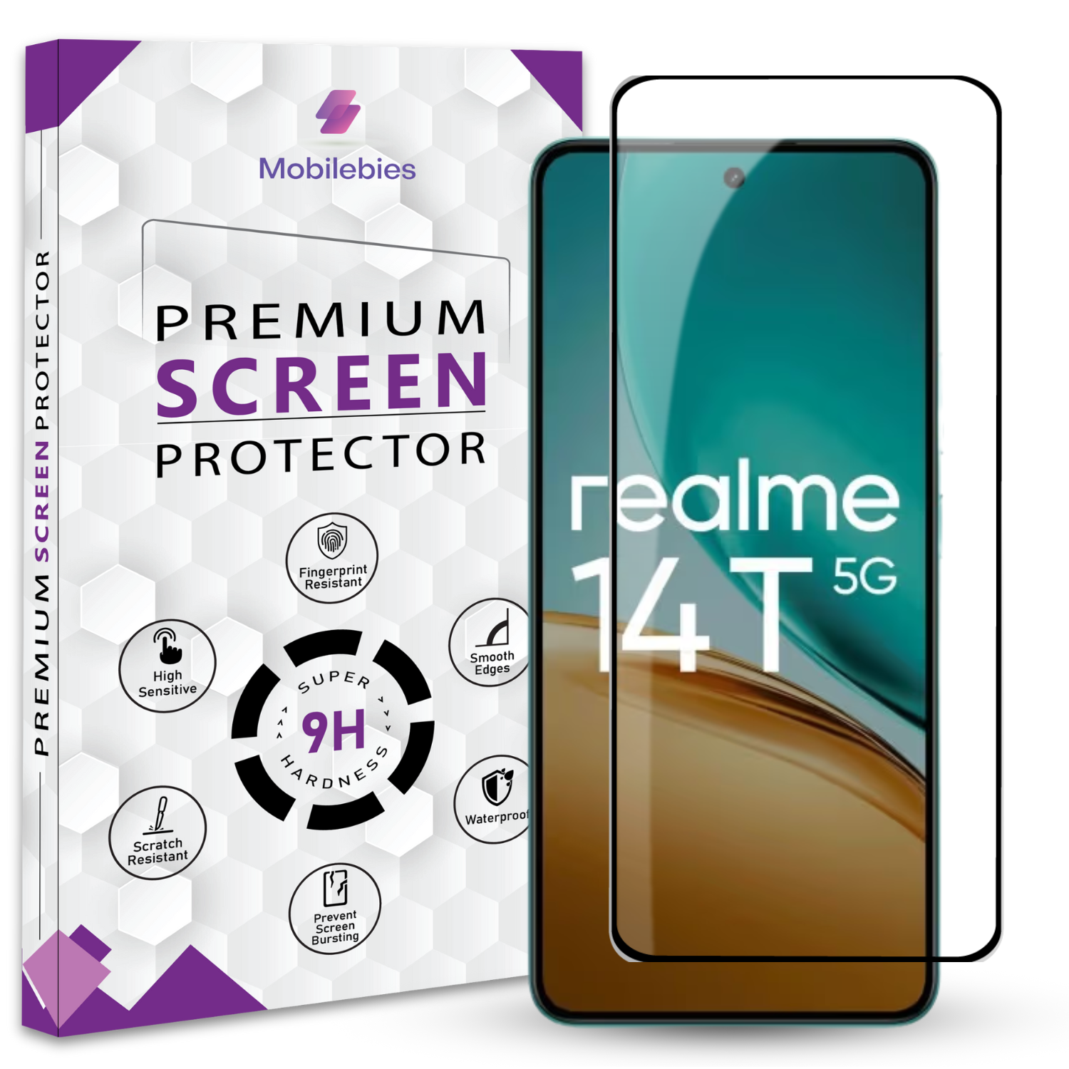 Tempered Glass for Realme 14T Premium Screen Protector Guard