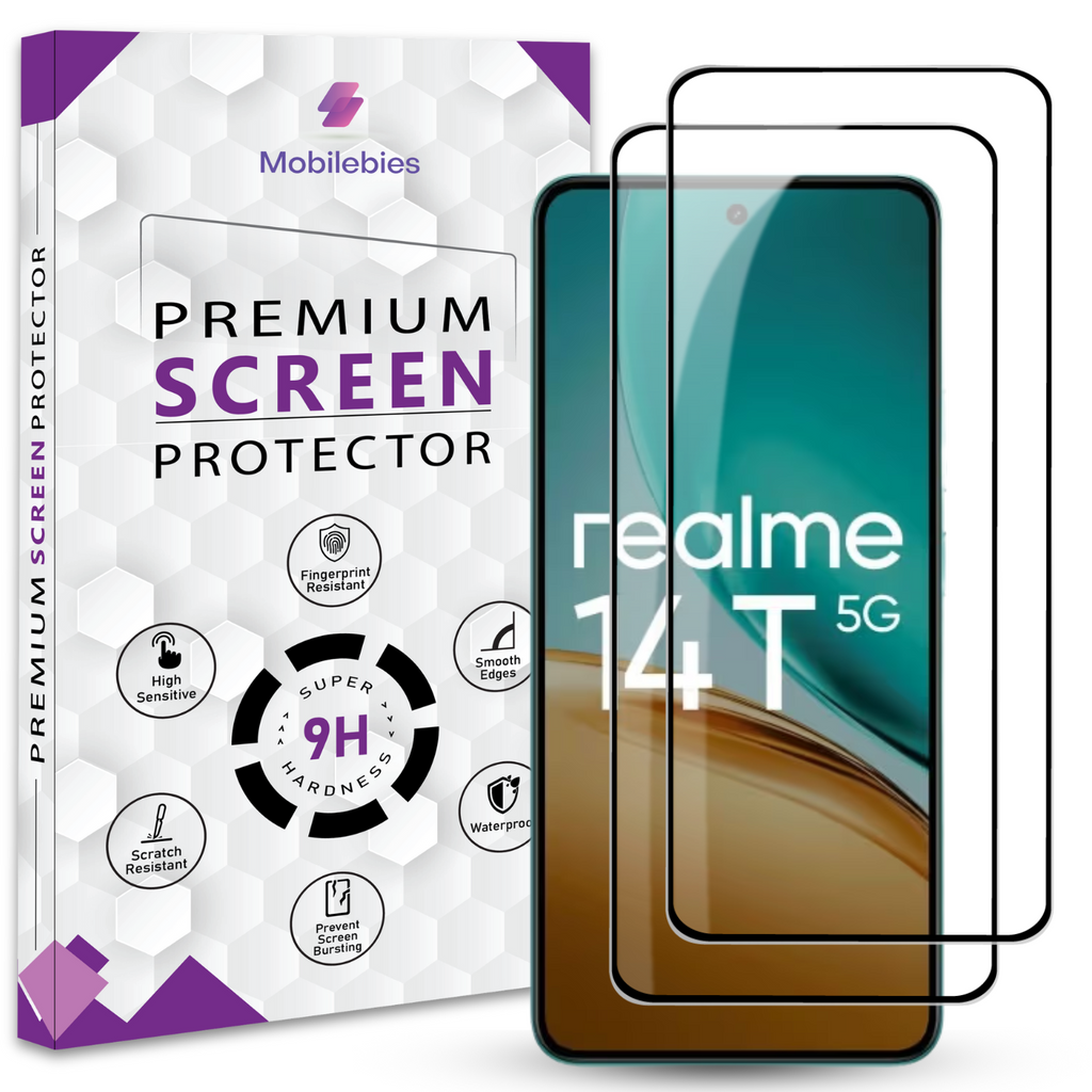 Tempered Glass for Realme 14T Premium Screen Protector Guard