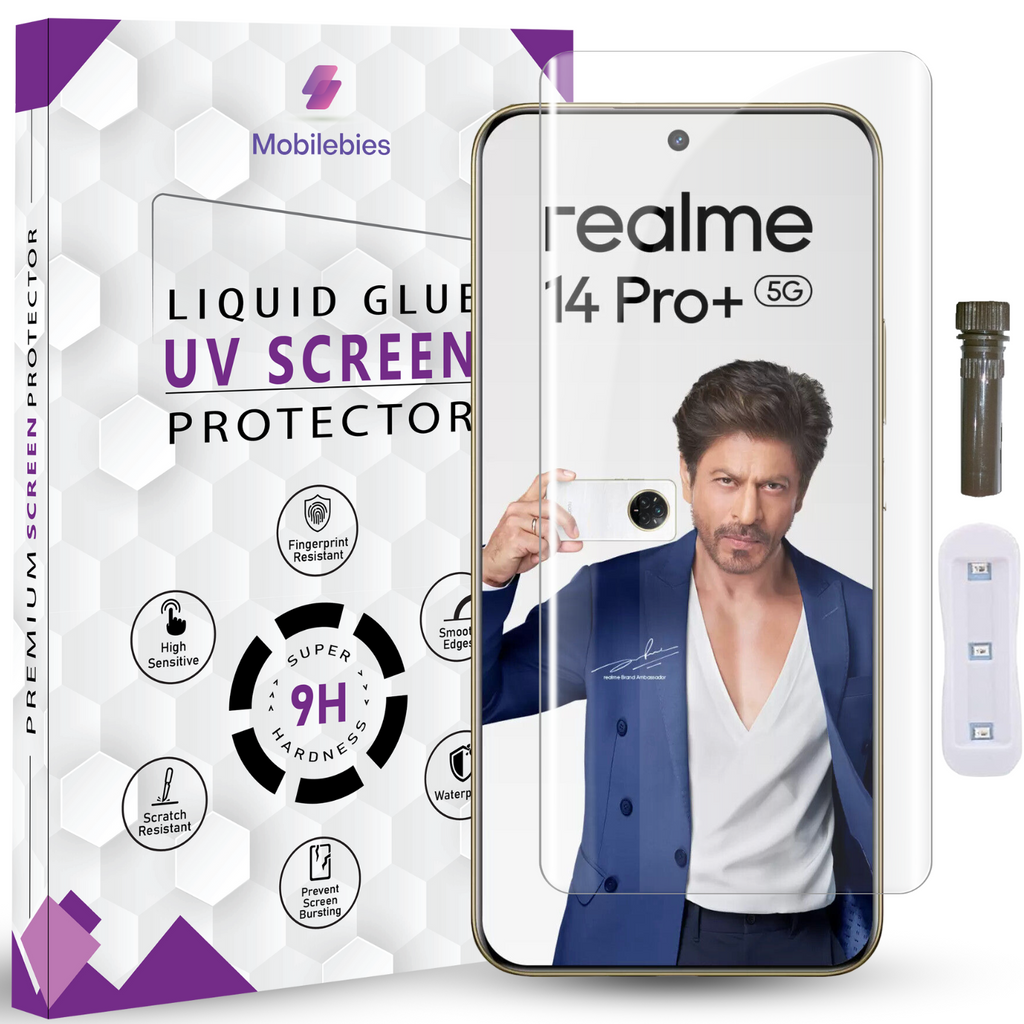 Tempered Glass For Realme 14 Pro Plus Advanced HD+ UV Glass Screen Protector Guard