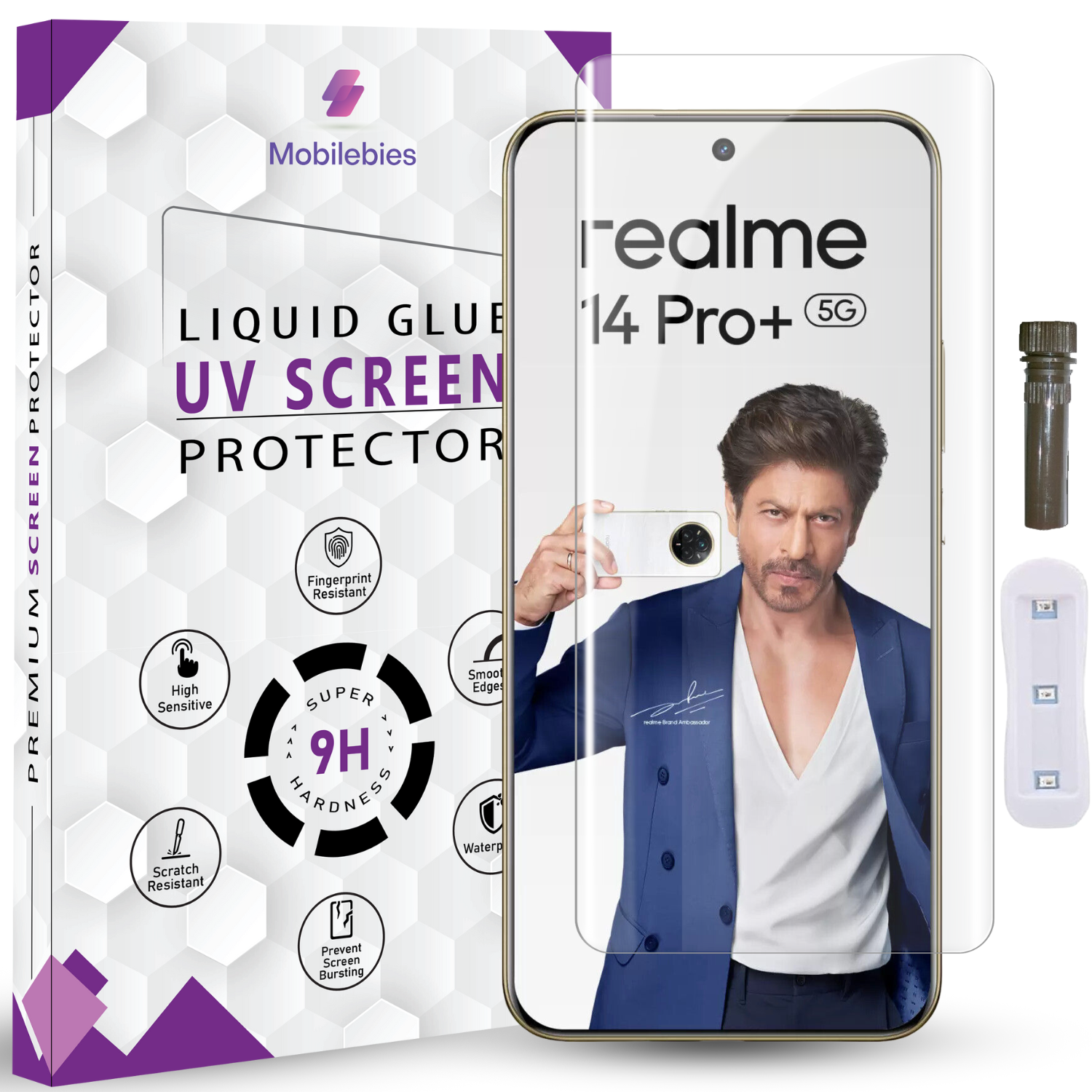 Tempered Glass For Realme 14 Pro Plus Advanced HD+ UV Glass Screen Protector Guard