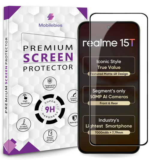 Tempered Glass for Realme 15T Premium Screen Protector Guard