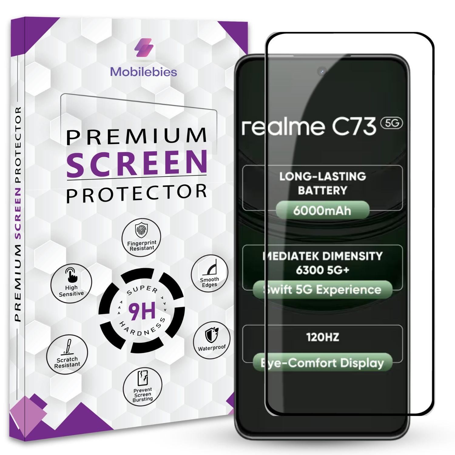 Tempered Glass for Realme C73 Premium Screen Protector Guard Main image