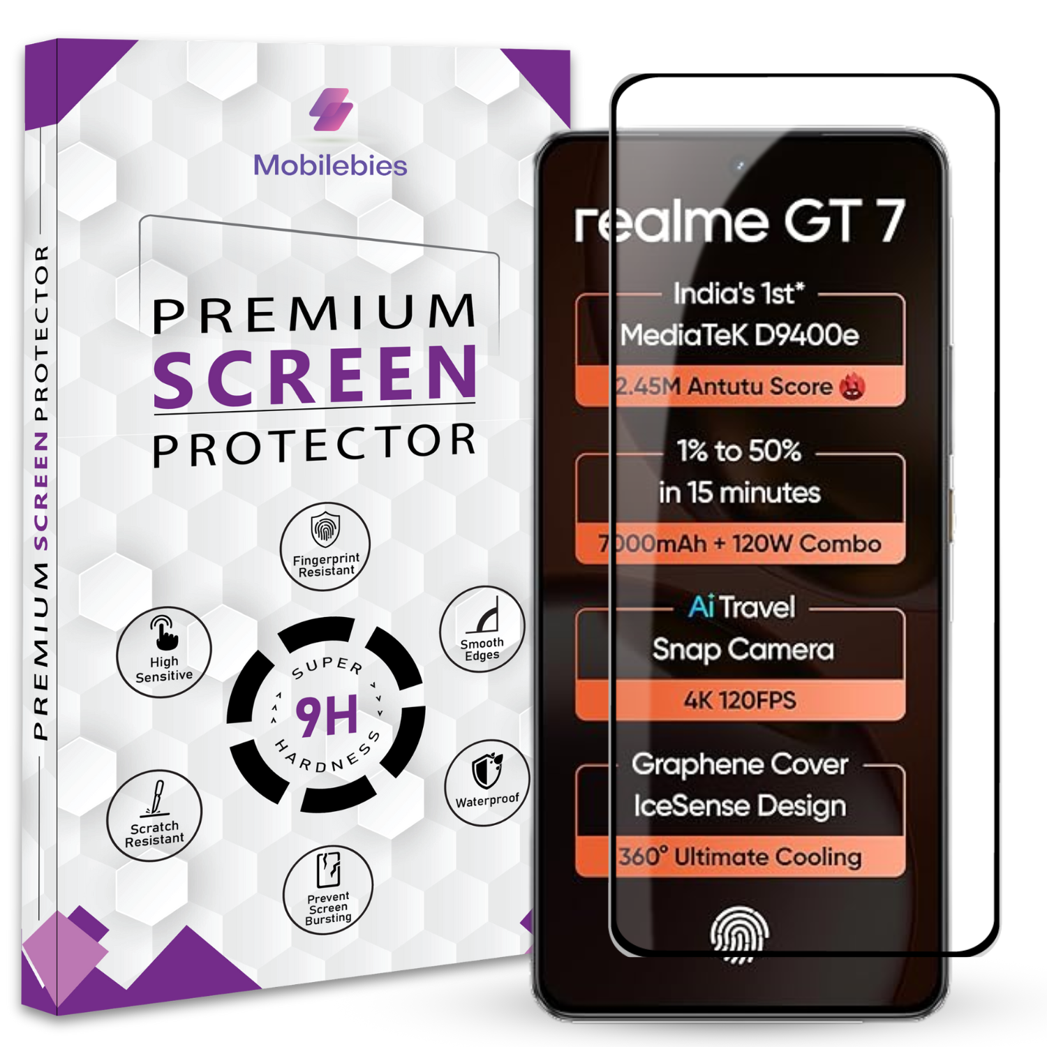 Tempered Glass for Realme GT 7 Premium Screen Protector Guard Main image