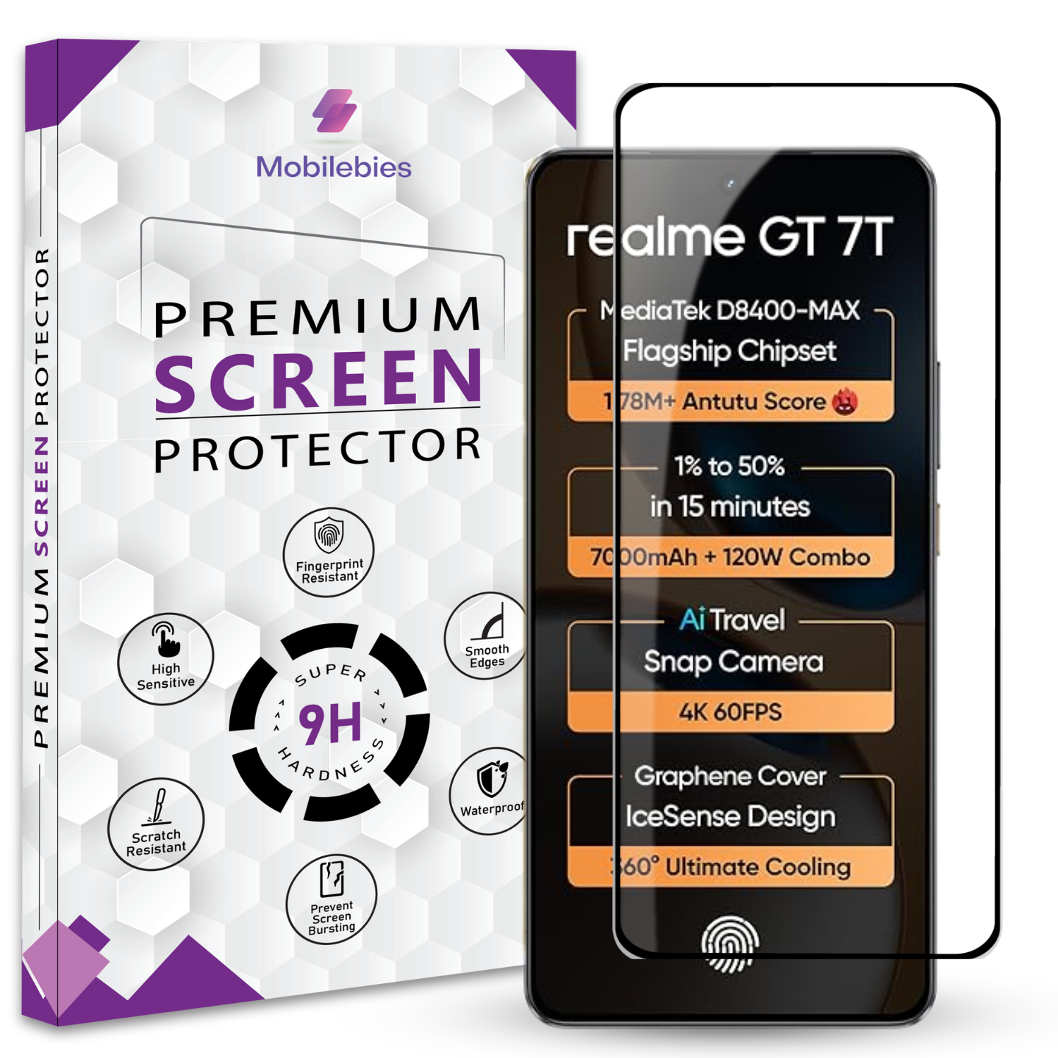 Tempered Glass for Realme GT 7T Premium Screen Protector Guard