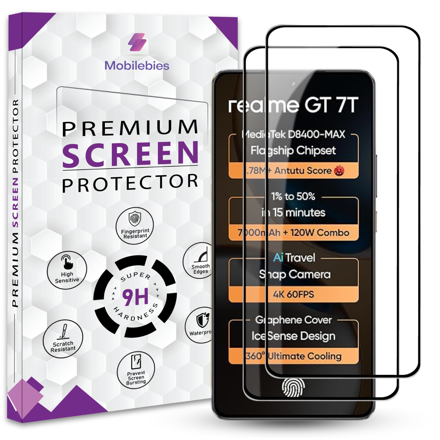 Tempered Glass for Realme GT 7T Premium Screen Protector Guard