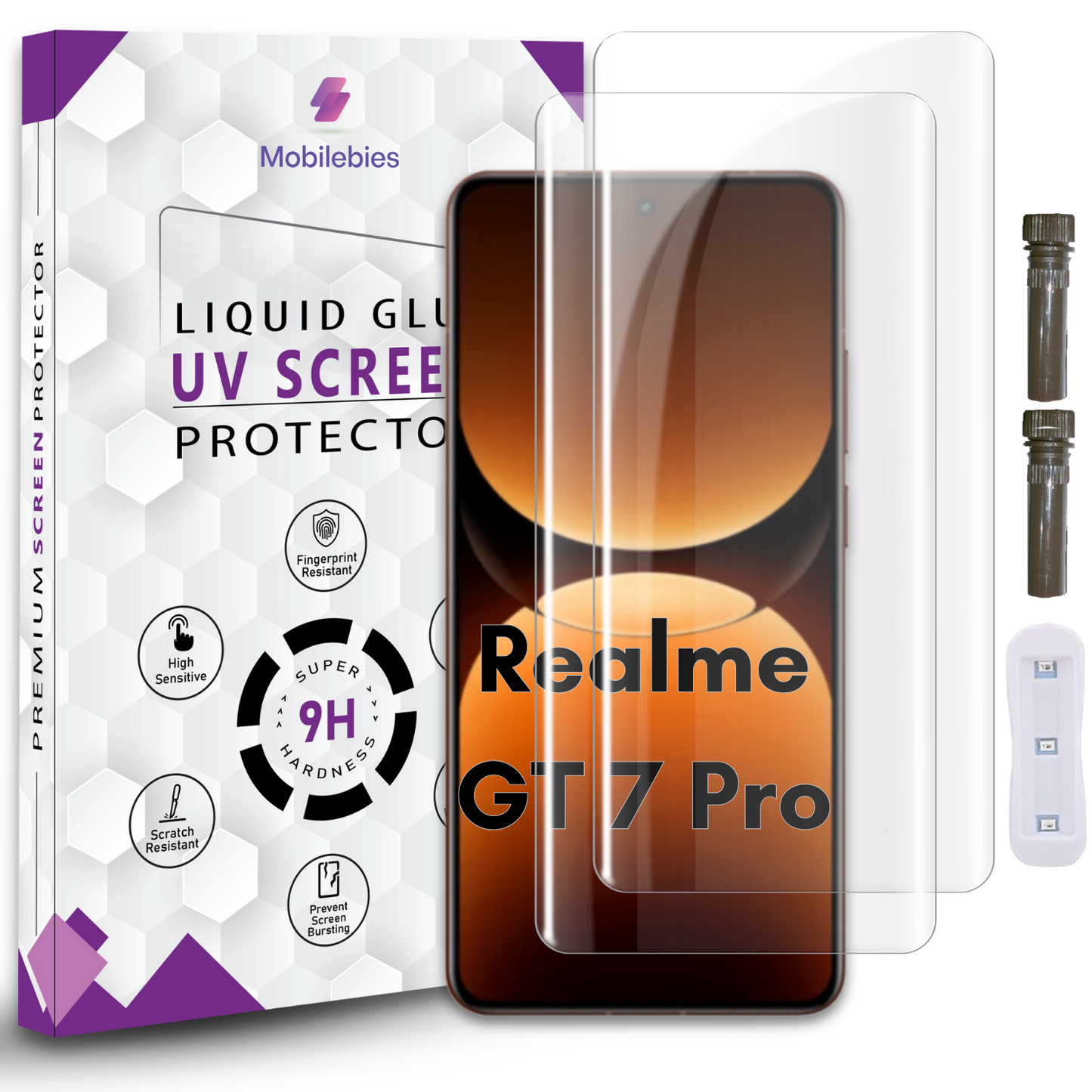 Tempered Glass For Realme GT 7 Pro Advanced HD+ UV Glass Screen Protector Guard