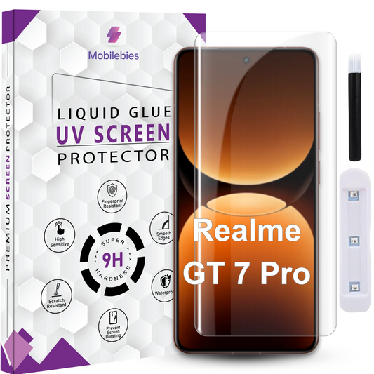 Tempered Glass For Realme GT7 Pro Premium HD+ UV Glass Screen Protector Guard